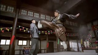 Anti-Japs Movie | Samurai challenges on the arena, being defeated by a kung fu kid using mantis fist