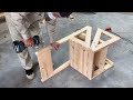 Amazing Reusable Wood Project - How To Build A Smart Ladder Chair Easily To Using In The Family