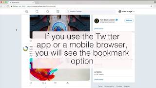 How to view and create Twitter Bookmarks from a desktop browser