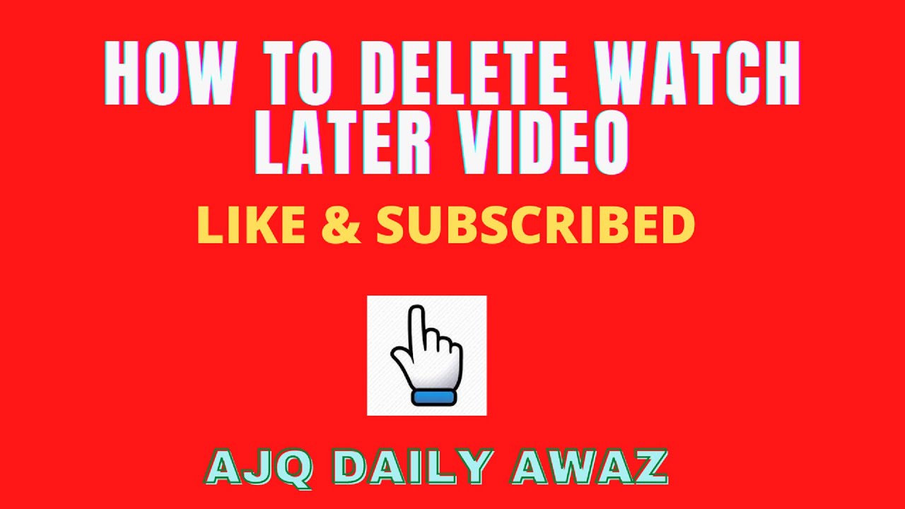 How to Delete ALL Watch Later Videos from YouTube At Once On Computer