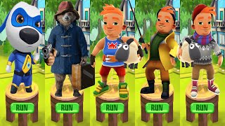 Tag with Paddington Bear vs Subway Surfers Bjarki vs Talking Hank Hero Dash Run GamePlay screenshot 5