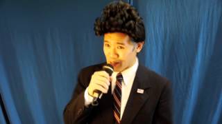 Presidential Debate #2 (in 5 minutes)
Did you miss this weeks second Presidential Debate of 2012, or simply dont have the time to watch the whole thing? Get caught up this election season with this convenient, condensed version!
Whether you live in a red state or a blue one, stay informed on the issues. Election Day is nigh - dont forget to vote!
To see whats in Mitts Binder of Women, check my Facebook page:
https://www.facebook.com/photo.php?fbid=10151979736100656&set=pb.9269150655.-2207520000.1350567833
Punditry, Politics, and Parody... and other keywords and metatags.
Satire humor cold open style sketch comedy Funny Network Presidential Debate #2 (in 5 minutes)