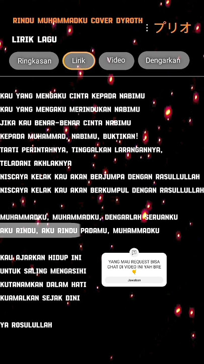 LIRIK LAGU RINDU MUHAMMADKU COVER DYROTH #liriklagu #aicover #ai #lirik #rindumuhammadku #hadadalwi