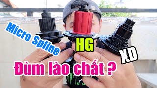 Các loại chuẩn đùm và cối líp phổ biến | Shimano HG x Sram XD x Micro Spline