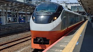 【5M】E657系K3編成オレンジパーシモンが特急列車いわき行として水戸駅4番線を発車するシーン