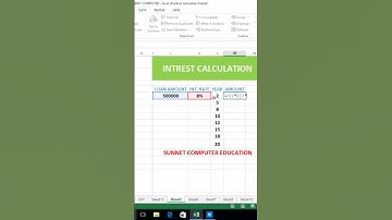 Interest calculation us of data table in ms Excel