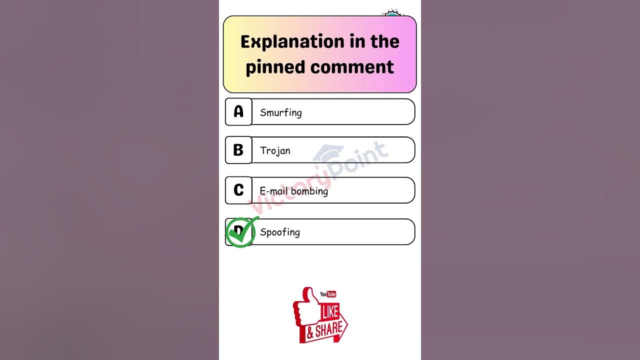 Network Security MCQ Practice Question shorts shortvideo ytshorts