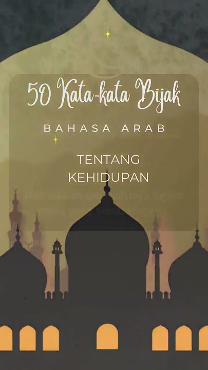 50 Kata Kata Bijak Bahasa Arab Tentang Kehidupan Penuh Makna dan Insprirasi No 39 #shorts #quotes