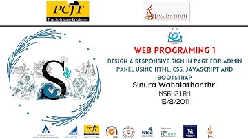 Web Project Task 39 || 1st Year || Semester 01  || Java Institute || Sinura Wahalathanthri