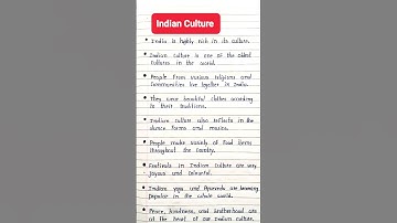 Indian Culture | Essay On Indian Culture In English | 10 Lines Essay On Indian Culture In English