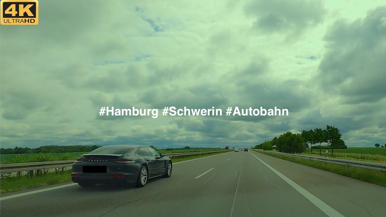4K Driving in Germany: Autobahn 1 Hamburg to Schwerin