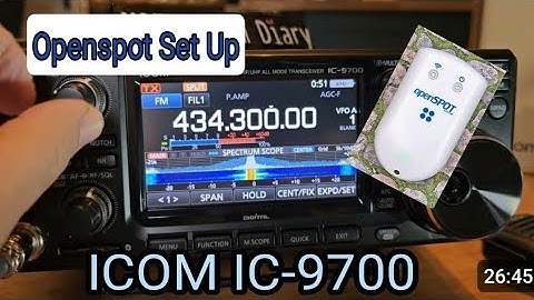 ICOM IC-9700 , Add OpenSpot Hotspot 