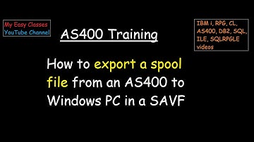 How to export a spool file from an AS400 to Windows PC in a SAVF