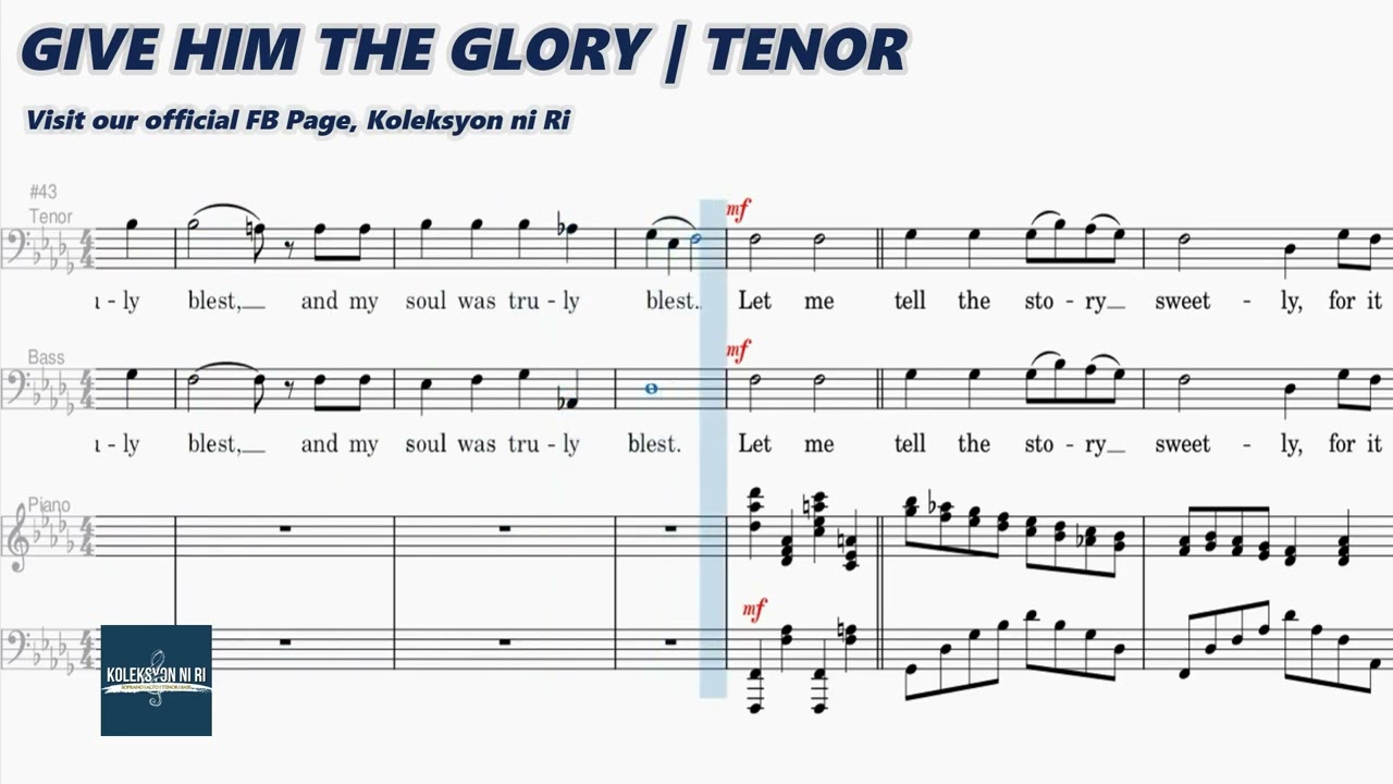 Give Him the Glory | Tenor | Vocal Guide by Bro. Nicko Capati 