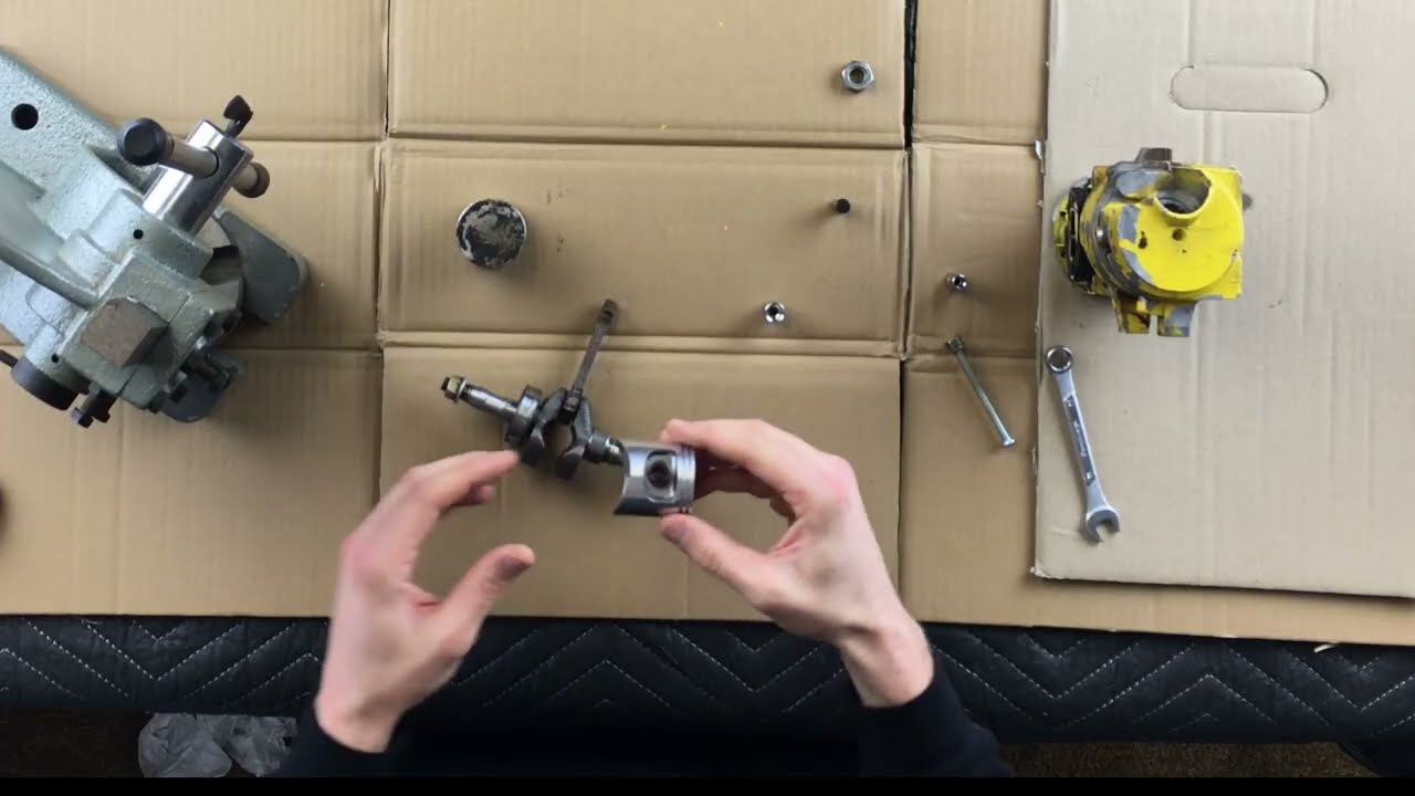 Mac 10-10 build: new piston, bearing press work