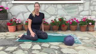 22. Shoulder Stability and proprioception challenge doing a push up on the triad ball