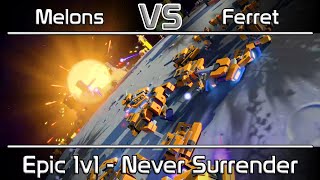 Epic 1v1 | Never Surrender | Ferret vs Watermelons | Planetary Annihilation 624