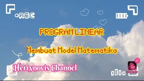 Membuat Model Matematika dari masalah Kontekstual