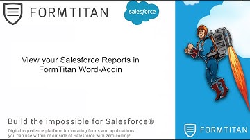 View your Salesforce Reports in FormTitan Word Addin