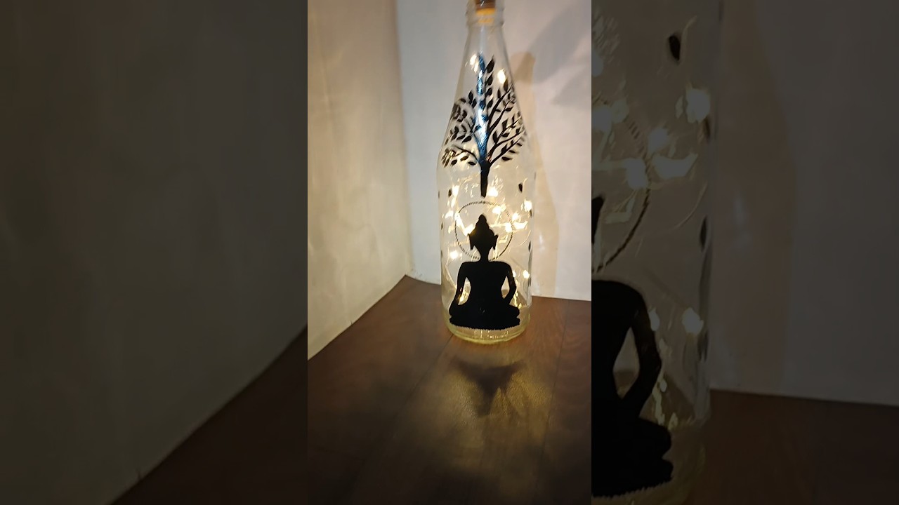 painting on glass bottle 