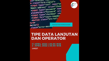 Pertemuan Mingguan Klub Robotika 2022  - 5 : Operator