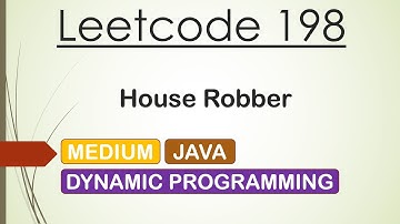 Leetcode 198 House Robber (Java)