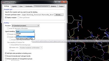 Glide Ligand Docking - Setting Ligand Sampling Options