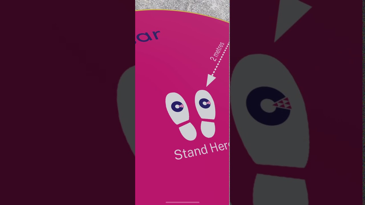 COVID-19 Social Distancing Augmented Reality Safety Zone