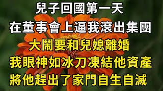 兒子回國第一天，在董事會上逼我滾出集團，大鬧要和兒媳離婚，我眼神如冰刀凍結他所有資產，將他趕出了家門#翠花的秘密