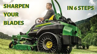 How to sharpen the blades on your mower John Deere