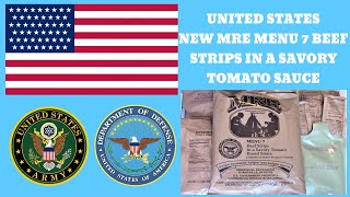 US ARMY MRE - MENU 7 - BEEF STRIPS IN TOMATO SAUCE - TASTE TEST REVIEW