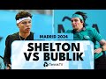 Ben shelton vs alexander bublik entertaining match highlights  madrid 2024