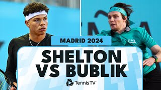 Ben Shelton Vs Alexander Bublik Entertaining Match Highlights Madrid 2024