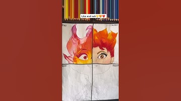 Drawing Ember from 💦Elemental🔥 in FOUR DIFFERENT STYLES PT. 2 #art #shorts