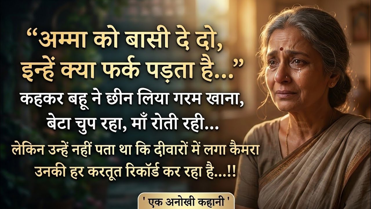 “अम्मा को बासी दे दो…”लेकिन दीवारों में लगा कैमरा सब रिकॉर्ड कर रहा था | Emotional Hindi Kahani