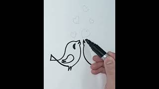 رسم سهل|رسم حب كيوت للمبتدئين بقلم رصاص|رسومات سهله