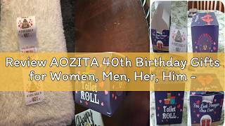 Review AOZITA 40th Birthday Gifts for Women, Men, Her, Him - Happy Prank Toilet Paper - 40th Birthda