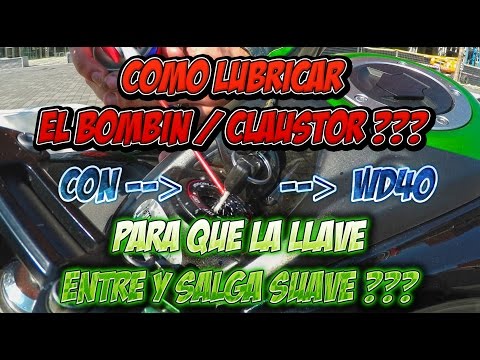 Cómo Lubricar el Bombín o Clausor de la Moto ??? Con WD40 !!!