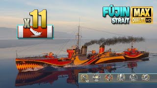 Destroyer Fūjin: Sensational 11 ships destroyed  World of Warships