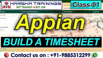 Appian Class 01 | Appian Tutorial | BUILDING A SIMPLE TIMESHEET APPLICATION | Appian BPM tutorial