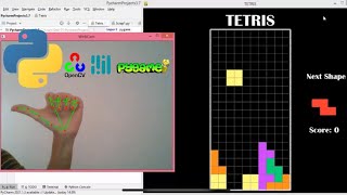 Hand Controlled Tetris | Python: Pygame, OpenCV and Mediapipe