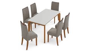 Conjunto Mesa DJ Moveis Rouge 1,70 M com 6 Cadeiras screenshot 3