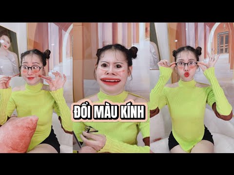 Mắt Kính Màu Hồng - Bắt Chước Đổi Màu Mắt Kính Siêu Cute 😆