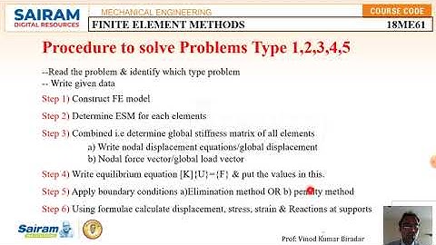 Lecture Video 2_18ME61_Module 2_Stiffness matrix ,properties & Problem on constant bar_Vinod Biradar