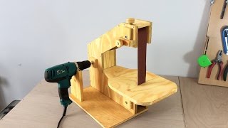 Building a homemade belt sander, powered by a drill. Simple, cheap and usefull. it