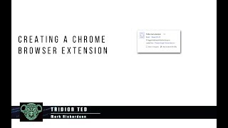 Creating your first Chrome browser extension, doing something that should be done in a GUI Extension