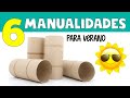 6 MANUALIDADES con tubos de cartón. RECICLAJE VERANO