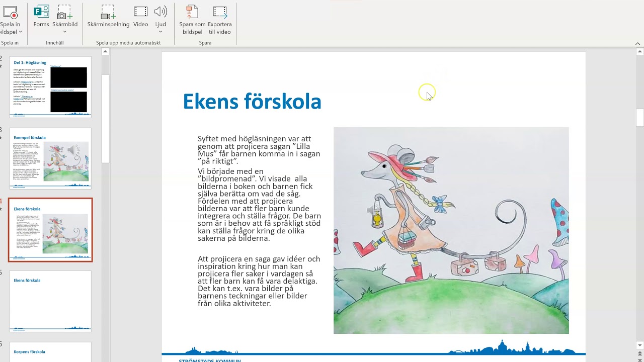 spela in powerpoint presentation med ljud