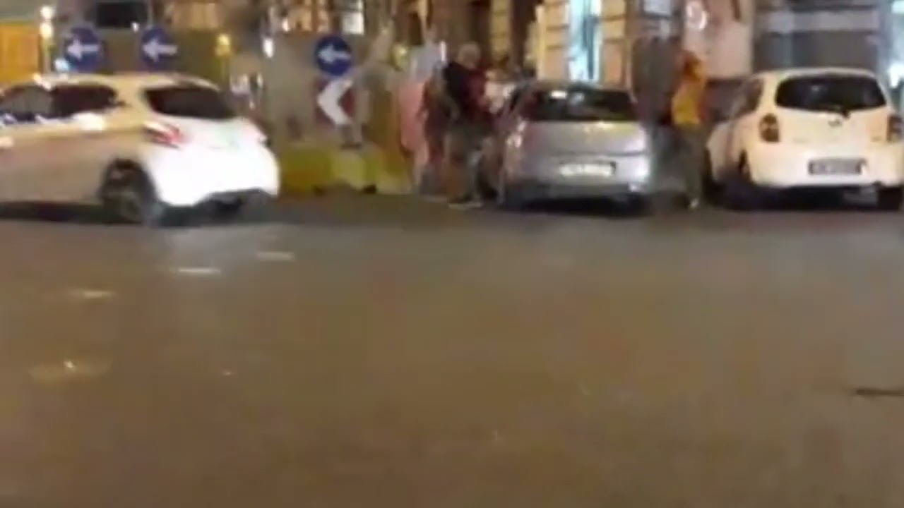 Naples Piazza Garibaldi train station at night    