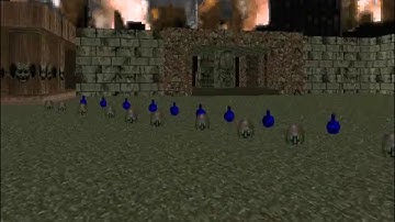 Doom II level 18, The Courtyard: Keys and exit